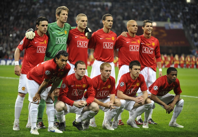 competitive Sport, ball, cristiano ronaldo, portrait, full length, team Sport, stadium, rivalry, people, playing Field, red, old trafford, team, adult