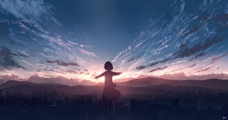 moescape, silhouette, 720P