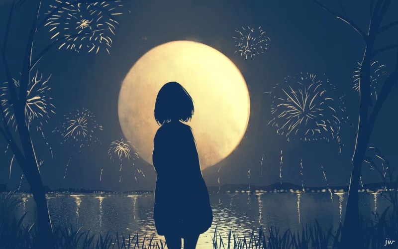 silhouette, 720P, moescape