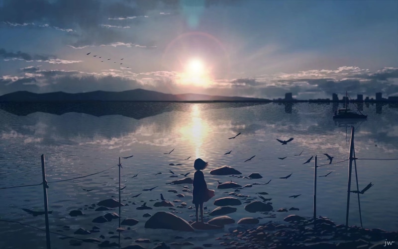 moescape, silhouette, 720P