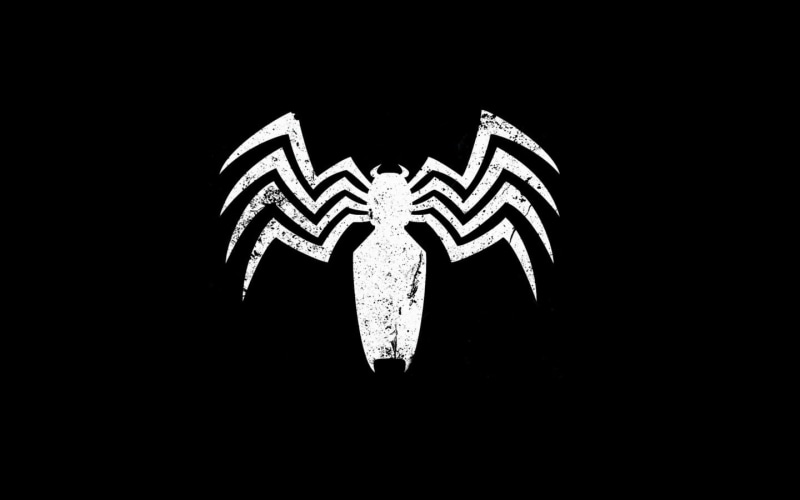 comic books, 720P, indoors, glowing, copy space, close-up, simple background, venom, celebration, night, minimalism, lighting equipment, Spider-Man, creativity