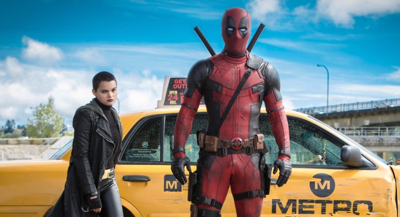 men, law, architecture, antihero, gun, taxi, sky, transportation, real people, safety, vegetation, Ryan Reynolds, pistol, front view, light pole, government