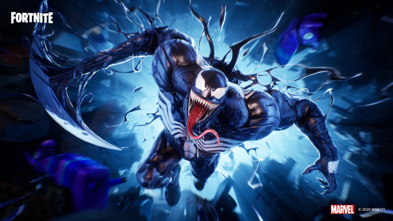 hole, Fortnite, Venom, Marvel Comics, creature, 4K, Symbiote