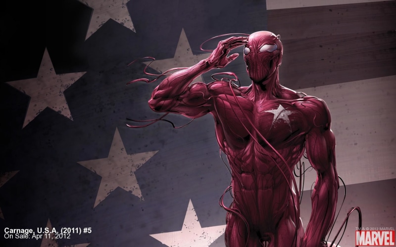Carnage U.S.A., Carnage, Symbiote, Carnage U. S. A., 1080P, Cletus Cassidy, Costume, Comics, Villain, Supervillain, Cletus Kasady, Stars, Marvel, Comic