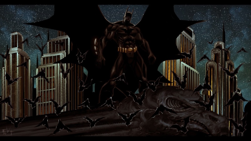 creativity, no people, male likeness, Bruce Wayne, ornate, 1080P, sculpture, art and craft, building exterior, spirituality, comics, architecture, religion