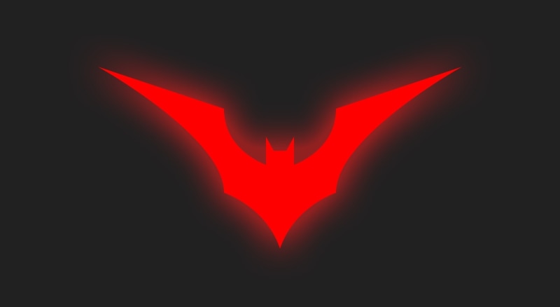 light - natural phenomenon, bruce, burning, science, technology, close-up, 1080P, Movies, glowing, fire, wayne, black color, red, black background, logo