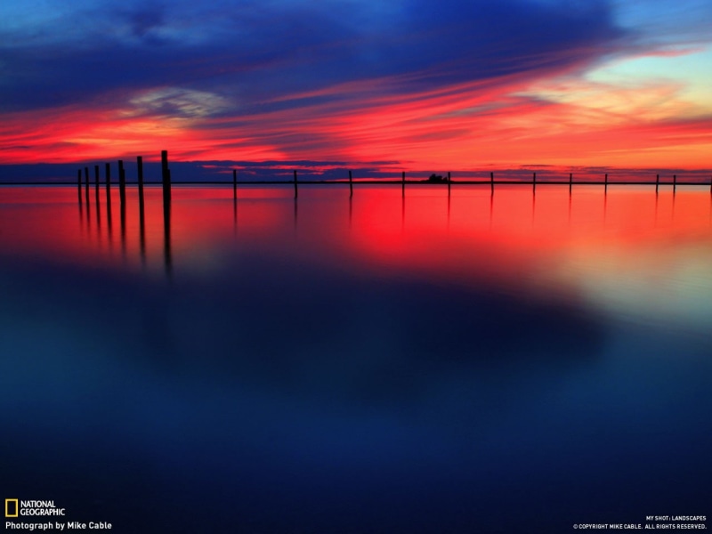 sky, nature, atlantic, chesapeake bay, red, 720P, atlantic ocean, dreamscape, beautiful, ocean, reflection, Clouds, Bay, east coast, hd, art, unbelievably