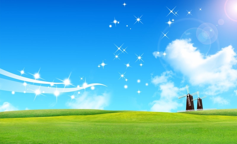 environment, no people, tranquil scene, sunlight, grass, beauty in nature, Dreamscape, field, sky, landscape, built structure, day, digital, digital composite