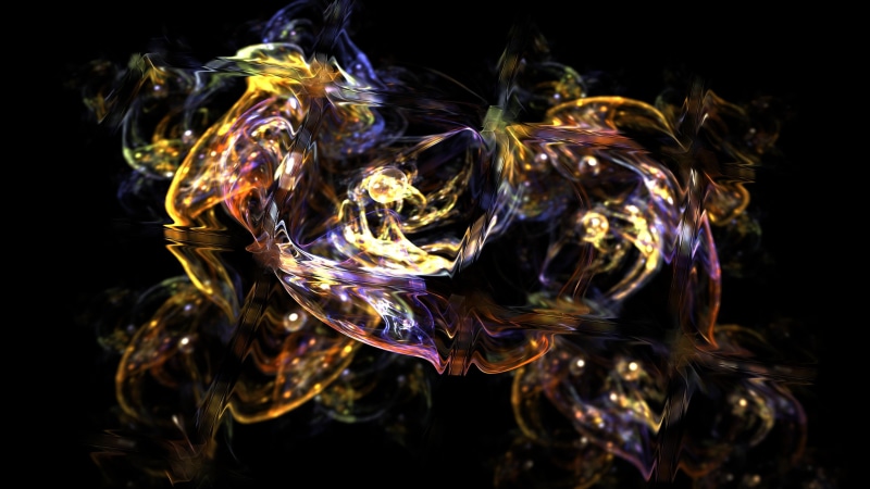 abstract, indoors, pattern, light, magical, art, glow, digital, black background, underwater, cool, digital art, multi colored, marine, 4K, fantasy, unique