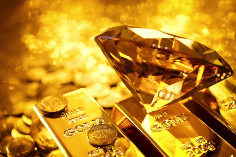 gold, 1080P, coins, diamond