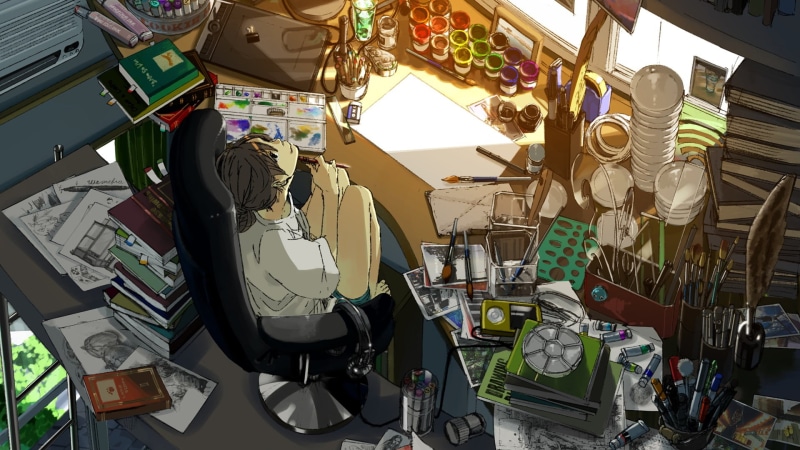 1080P, clutter, collection, technology, still life, large group of objects, retro styled, abundance, original characters, retail, market, variation, art and craft