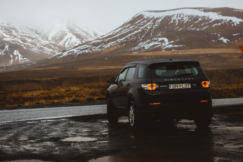 snowcapped mountain, side, landrover, motor vehicle, winter, land vehicle, mountain peak, road, nature, roadtrip, discovery, transportation, scenics - nature