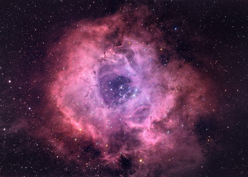 luminosity, 1080P, Rosette nebula, star - space, pink color, bright, outdoors, sky, scenics - nature, Nebula, Sci Fi, science, milky way, constellation