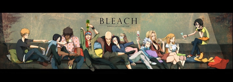 anime, digital, bleach, 1080P, panoramas, art, triple screen, digital art, screen, triple