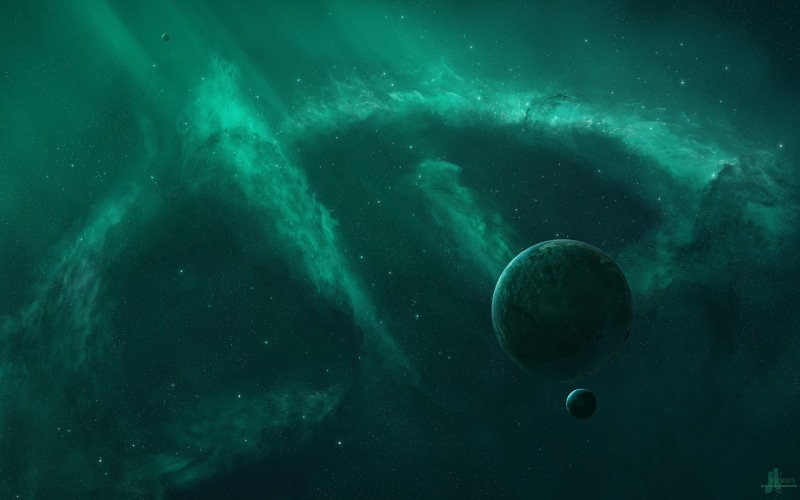 sea, nebula, JoeyJazz, outdoors, illustration, swimming, sea life, undersea, star - space, nature, water, 2K, underwater, beauty in nature, space, astronomy