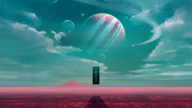 2K, 2001: A Space Odyssey, planet, JoeyJazz, space art