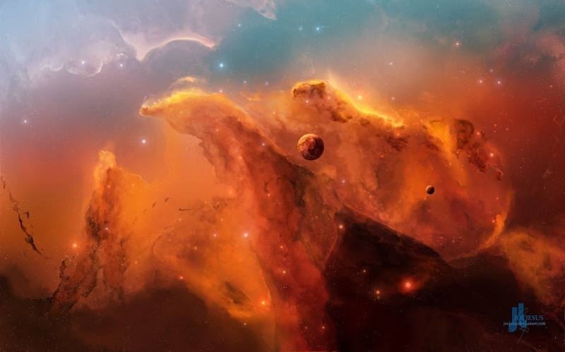exploding, orange color, no people, impact, 480P, star - space, cloud - sky, beauty in nature, satellite view, chaos, outdoors, night, space exploration