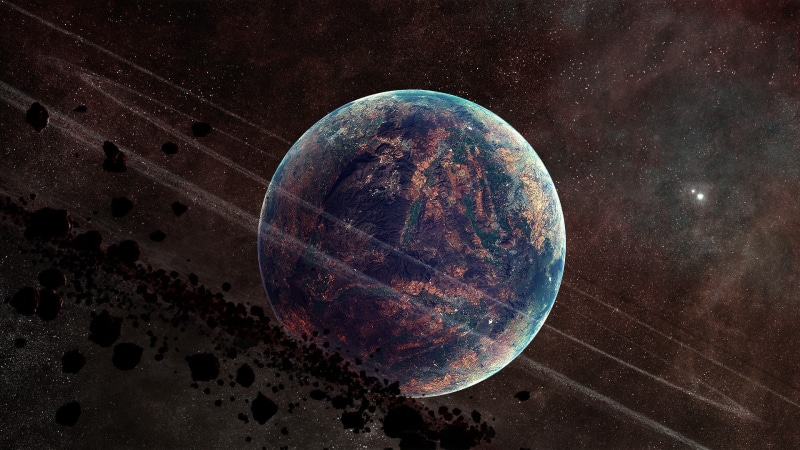 space and astronomy, digital art, planetary rings, space exploration, orbiting, planet - space, outdoors, night, 1080P, nature, galaxy, sky, moon, rusty