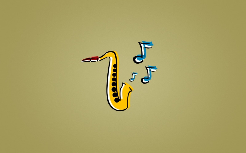 blue, notes, 1080P, art, clip, Saxophone, yellow, note, music, Sax, jazz