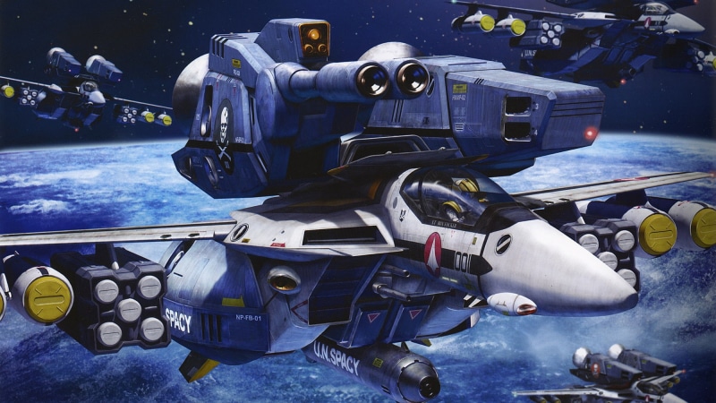 outer, artwork, macross, art, space, 1080P, frontier, vehicles, aircraft, x, hd, outer space, anime