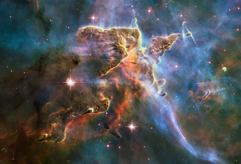 nebula, Hubble, starkiteckt, space, NASA, 4K