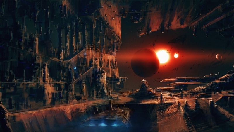 beauty in nature, no people, 1080P, space, planet, outdoors, scenics - nature, nature, building exterior, illuminated, waterfront, space station