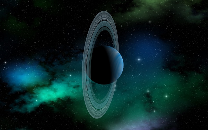 artwork, Solar System, Uranus, space art, planet, planetary rings, 5K