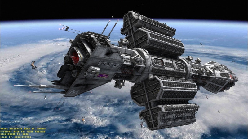 spacescape, fiction, orbit, 2K, digital, futuristic, babylon, earth, science, fantasy, space, art, spaceships