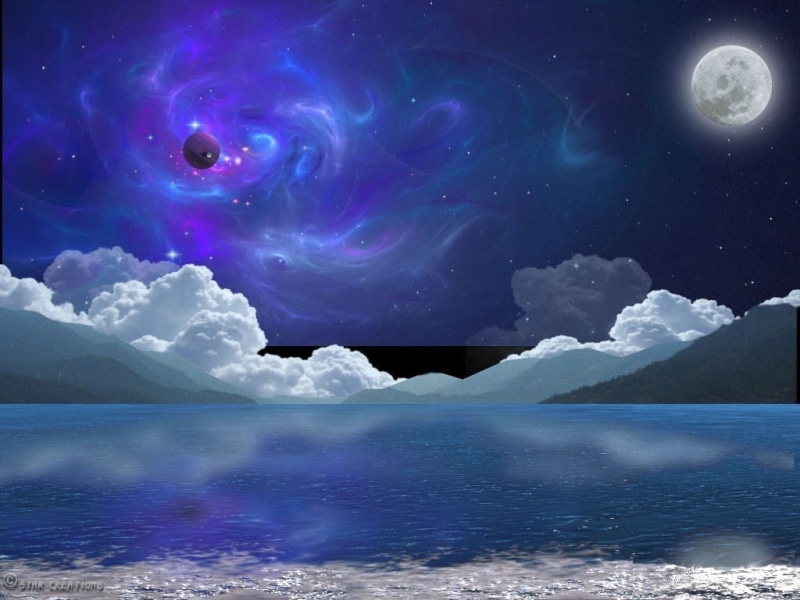 hd, outer, x, spacescape, ocean, nature, art, 480P, fiction, space, artwork, oceans, outer space, science