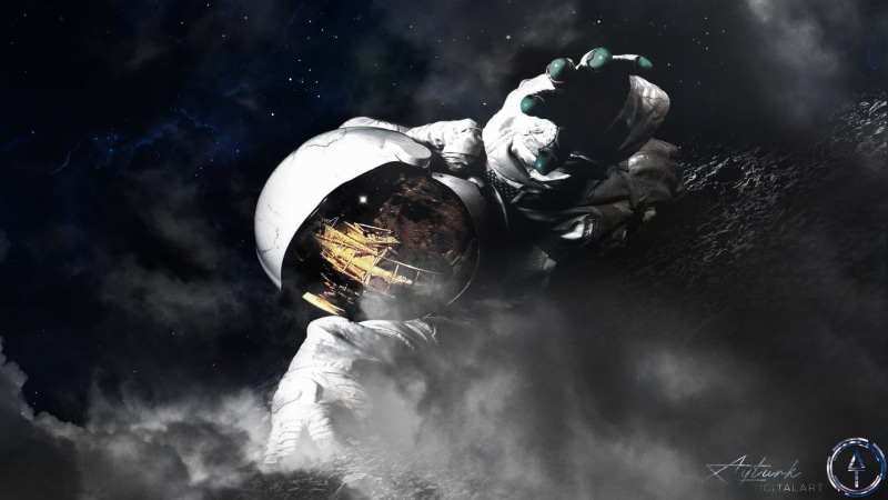 NASA, astronaut, space art, spacescapes, galaxy, space, 1080P, stars, planet, photo manipulation, digital, digital art