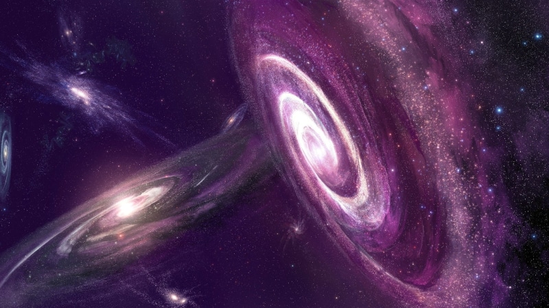 Color, Purple, Stars, Nebula, Universe, Galaxies, Beautiful, 1080P