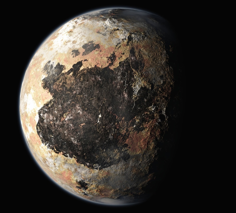 nature, illustration, planet, no people, semi-precious gem, round, black, science, satellite view, single object, 2K, solid, brown, planet earth, rock