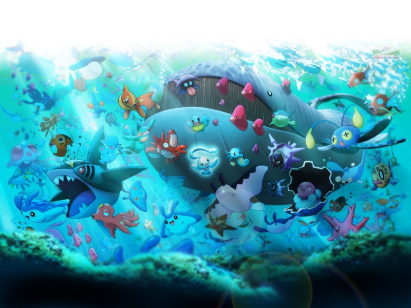 water, 720P, pokemon, art, anime, hd, underwater