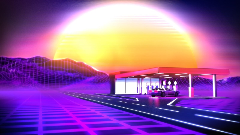 New Retro Wave, Background, Style, Retrouve, 80s, Illustration, 80s, Futuresynth, Retrowave, Synth, Delorean, DeLorean DMC-12, Sintav, 1080P, Richard Jan Postema