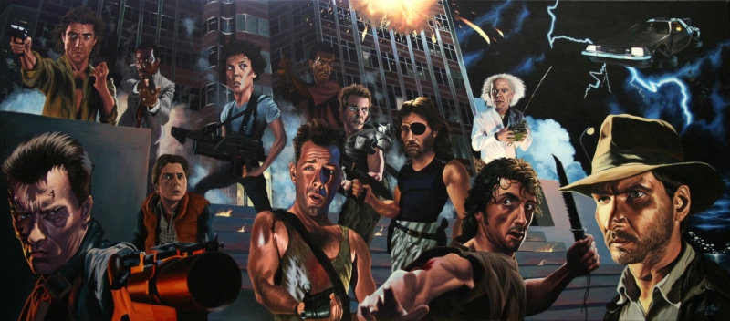 Heroes of the 80s, Back to the Future, Terminator, 2K, Rambo, Indiana Jones, Strong Oreshek