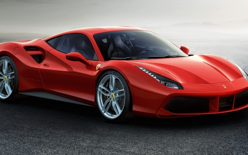 red ferrari, 720P, gtb, ferrari, ferrari 488 gtb