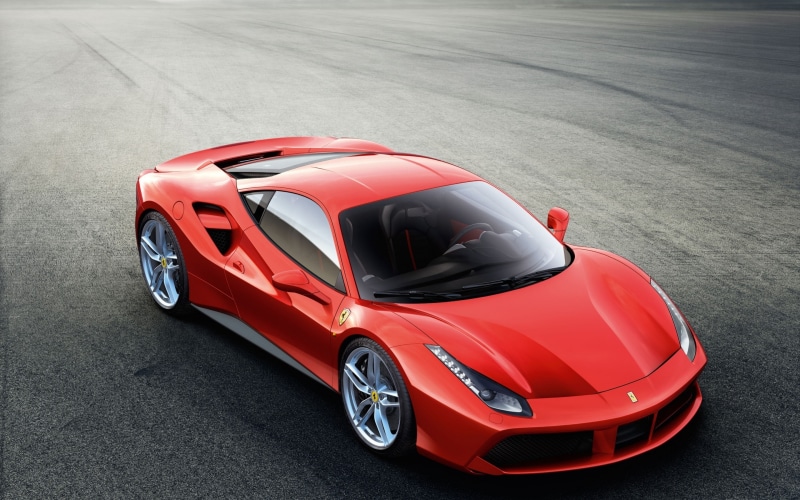 red ferrari, gtb, 2K, ferrari, ferrari 488 gtb