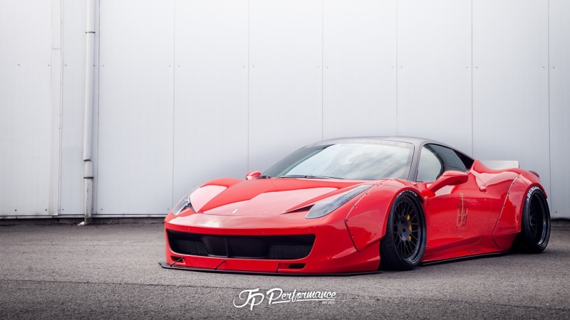 coupe, mode of transportation, tuning, transportation, competition, no people, architecture, garage, Jp, day, stationary, red, low car, sports race, car