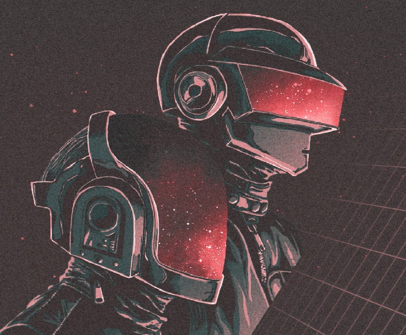 Retro Wave, Artistic, Daft Punk, 720P