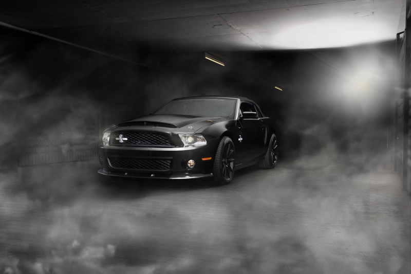 design, Mustang, car, technology, tunnel, parking garage, stationary, smoke - physical structure, street, shiny, Blik, supercar, GT500, mode of Transport