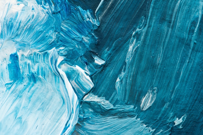 5K, brushes, paint, blue