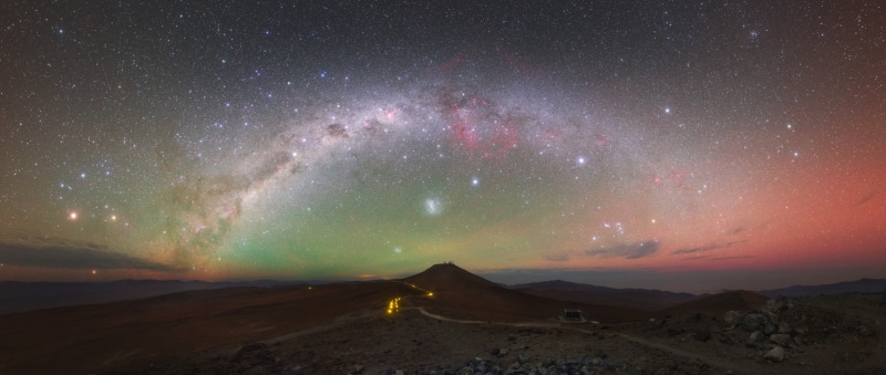 astronomy, volcanic crater, space, landscape, no people, mountain peak, beauty in nature, star - space, environment, majestic, panorama, 4K, nature, tranquil scene