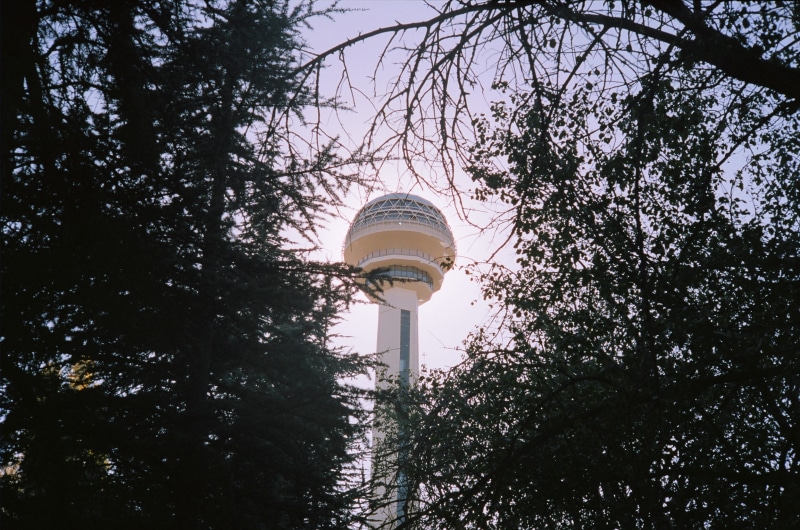 turkey, control tower, urban, no people, building, observatory, architecture, garden, plant, day, tree, conifer, sphere, tower, water tower, growth, communication