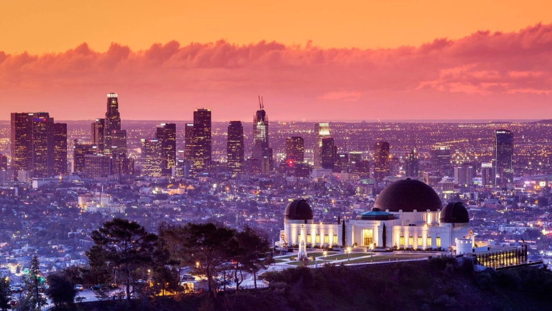 USA, Cities, Building, Cityscape, Skyscraper, City, 1080P, Griffith Observatory, Los Angeles, Horizon