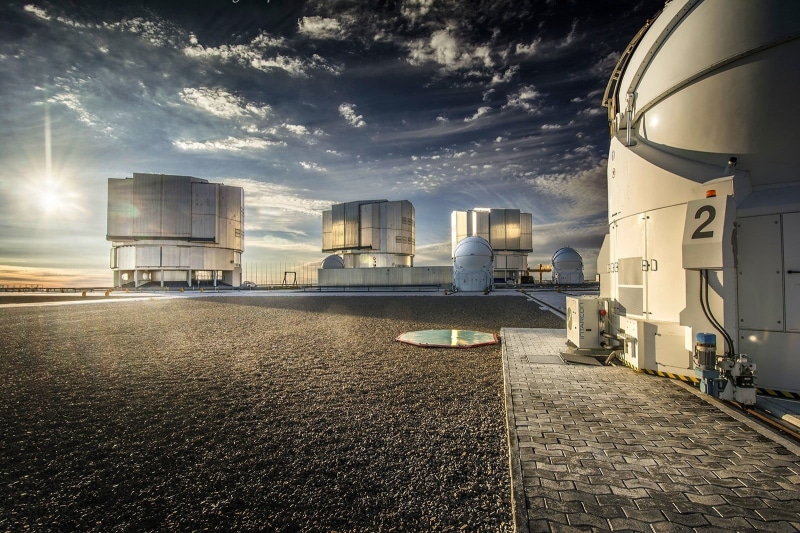 Paranal Observatory, factory, gray, landscape, sunset, cloud - sky, built structure, architecture, building exterior, 720P, modern, wall - building feature