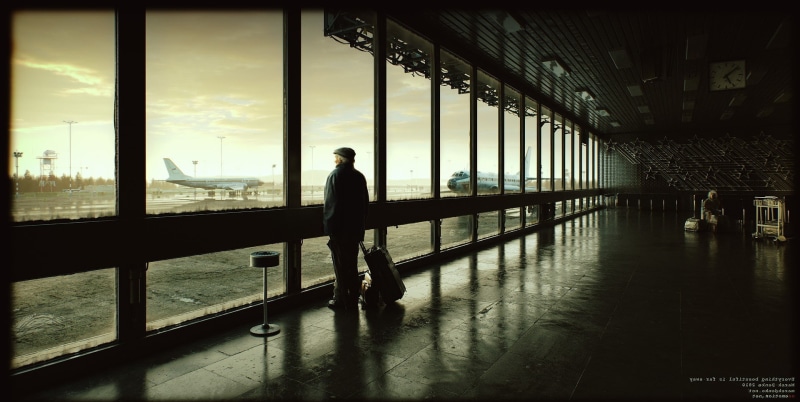 water, glass - material, building, indoors, transportation, architecture, one person, full length, standing, real people, silhouette, 1080P, men, day