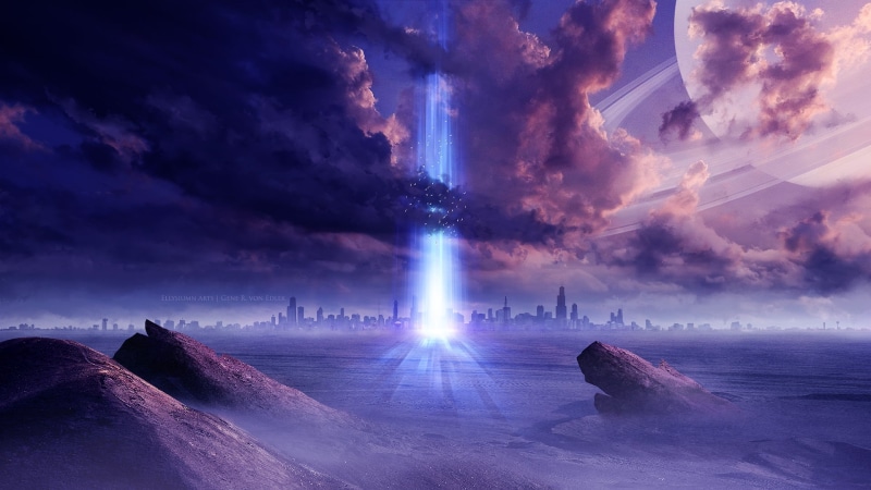 1080P, science fiction, landscape, concept art, digital art, Ellysiumn