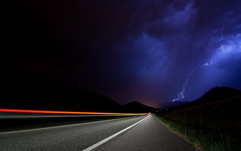 cars, outdoors, the way forward, 1080P, asphalt, power in nature, transportation, landscape, time, lapse, speed, road, beauty in nature, sign, photography