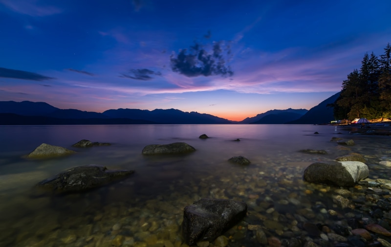 Rock, body of water, Sunlight, Orange, golden, Canada, Dawn, Romantic, Travel, body, Dusk, Summer  Sun, Cloud, 5K, hour, Background, photography, golden hour