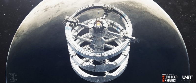 spacestation, 1080P, Love, Death and Robots, spaceship, planet, space